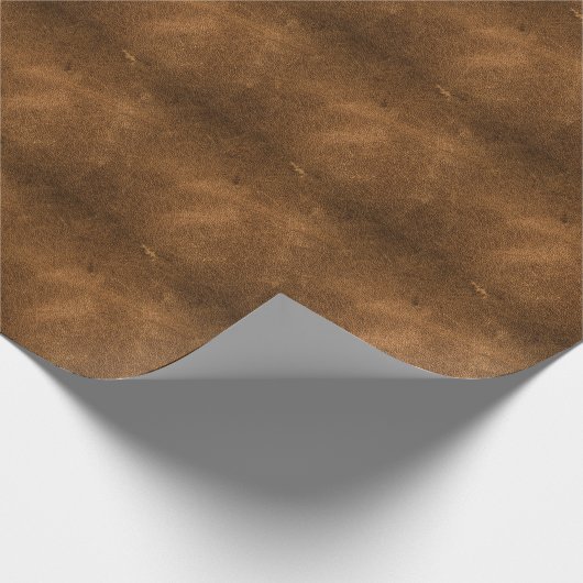 Altes braunes Leder: Texturierter Hintergrund Geschenkpapier (Ecke)