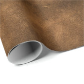 Altes braunes Leder: Texturierter Hintergrund Geschenkpapier (Rolleneckpunkt)