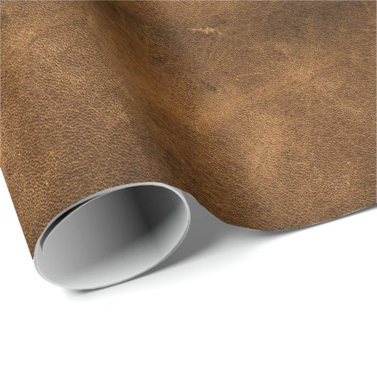 Altes braunes Leder: Texturierter Hintergrund Geschenkpapier (Rolleneckpunkt)