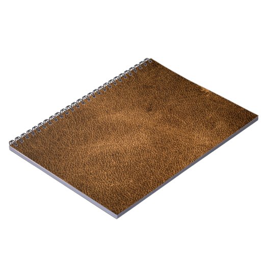 Altes braunes Leder: Texturierter Hintergrund Notizblock (Linke Seite)