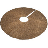 Altes braunes Leder: Texturierter Hintergrund Polyester Weihnachtsbaumdecke (Schrägansicht)