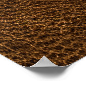 Altes braunes Leder: Texturierter Hintergrund Poster (Ecke)