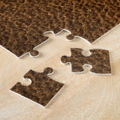 Altes braunes Leder: Texturierter Hintergrund Puzzle (Seite)