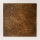 Altes braunes Leder: Texturierter Hintergrund Puzzle (Horizontal)