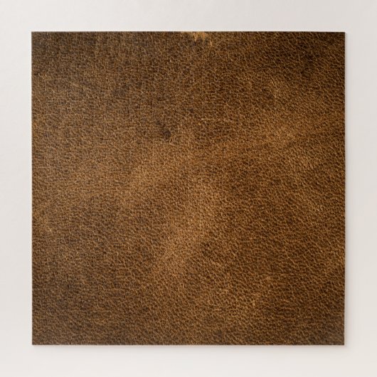 Altes braunes Leder: Texturierter Hintergrund Puzzle (Vertikal)