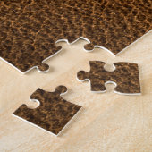 Altes braunes Leder: Texturierter Hintergrund Puzzle (Seite)