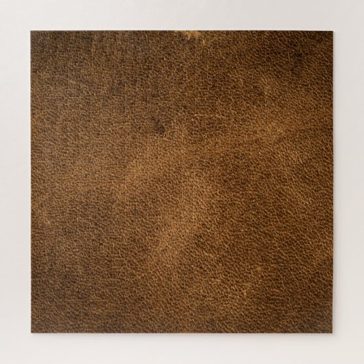 Altes braunes Leder: Texturierter Hintergrund Puzzle (Vertikal)