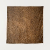 Altes braunes Leder: Texturierter Hintergrund Wandteppich (Vorderseite (Horizontal))