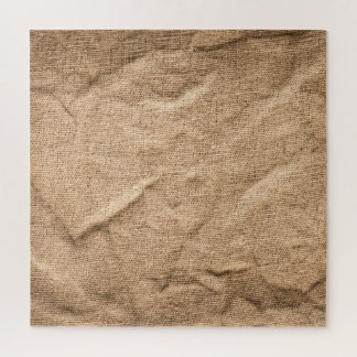 Altes braunes Tuch: texturierter Hintergrund. Puzzle