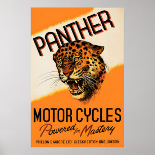 Altes britisches Motorrad Werbeplakat aus den 1930 Poster