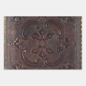 Altes Buch aus Leder Geschenkpapier Set (Vorderseite 2)