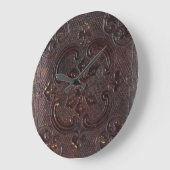 Altes Buch aus Leder Große Wanduhr (Winkel)