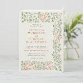 Altes Buch Cupid's Afternoon Wedding Einladung (Stehend Vorderseite)