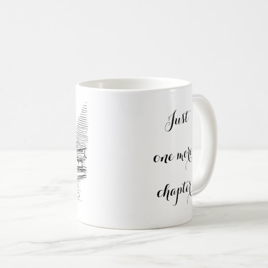 Altes Buch drawing|| gerade ein weiteres Kapitel Kaffeetasse (VorderseiteRechts)