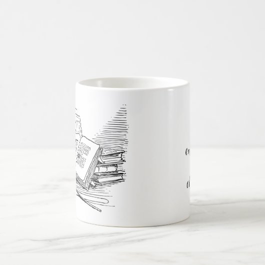 Altes Buch drawing|| gerade ein weiteres Kapitel Kaffeetasse (Mittel)