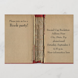 Altes Buch-Einladung Einladung