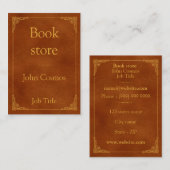 Altes Buch Visitenkarte (Vorne/Hinten)