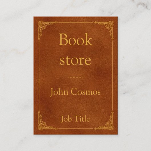 Altes Buch Visitenkarte (Vorderseite)