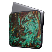 Altes Buchcover mit abstraktem antiken Muster Laptopschutzhülle (Vorderseite Links)