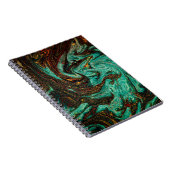 Altes Buchcover mit abstraktem antiken Muster Notizblock (Rechte Seite)