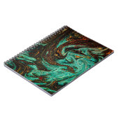 Altes Buchcover mit abstraktem antiken Muster Notizblock (Linke Seite)