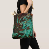 Altes Buchcover mit abstraktem antiken Muster Tasche (Von Nahem)