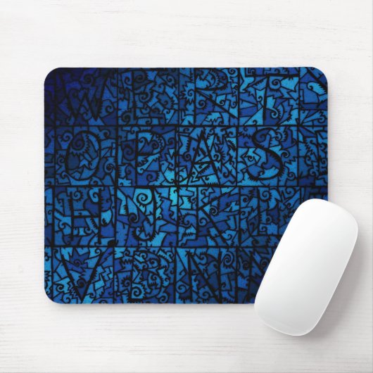 Altes Buntglasfenster Mousepad (Mit Mouse)