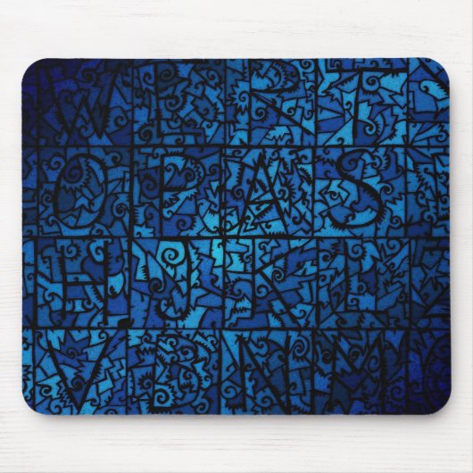 Altes Buntglasfenster Mousepad (Vorne)