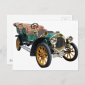 Altes Cabriolet Postkarte (Vorne/Hinten)