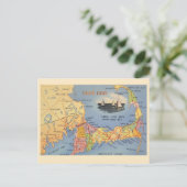 Altes Cape Cod Massachusetts Karte (Stehend Vorderseite)