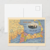 Altes Cape Cod Massachusetts Karte (Vorne/Hinten)