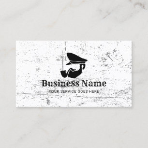 Altes Captain-Logo Vintage Grunge Visitenkarte