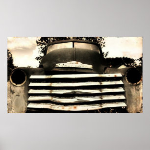 Altes Chevy, das LKW bewirtschaftet Poster