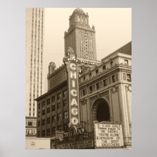 Altes Chicago Foto Kunst Druck Poster (Vorne)
