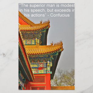 Altes Chinesisches Architektur Konfuzius Zitat Ges Briefpapier