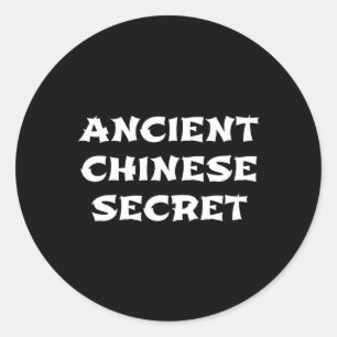 Altes Chinesisches Geheimnis Lustige Halloween-Sau Runder Aufkleber