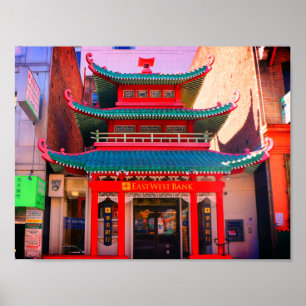 Altes chinesisches Telefonaustauschplakat Poster