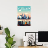 Altes Cleveland Ohio Poster (Heimbüro)