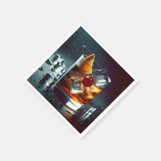 Altes Cocktail-Party Serviette (Ecke)