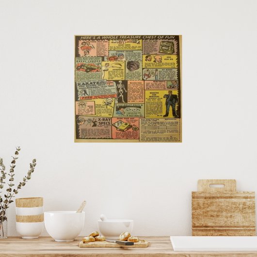 Altes Comic Poster (Küche)