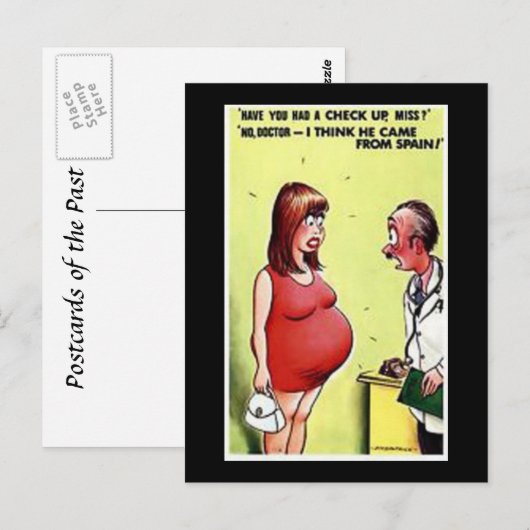 Altes Comic Postkarte (Vorne/Hinten)