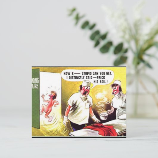 Altes Comic Postkarte (Stehend Vorderseite)