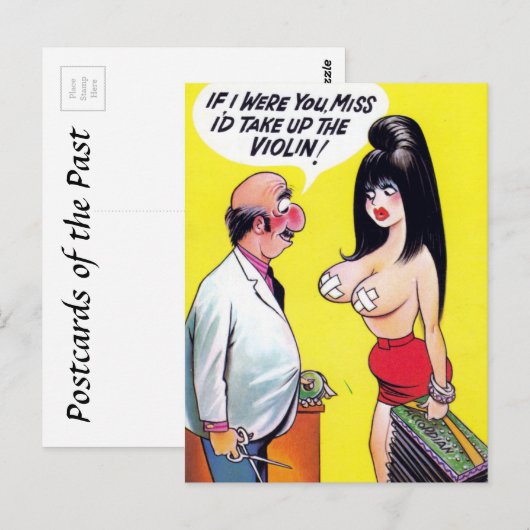 Altes Comic Postkarte (Vorne/Hinten)