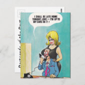 Altes Comic Postkarte (Vorne/Hinten)