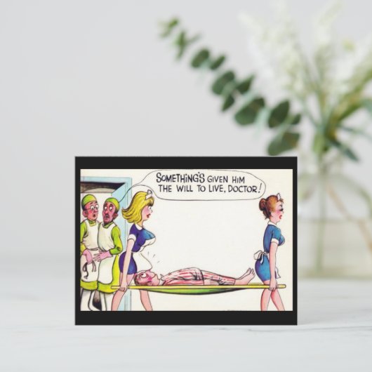 Altes Comic Postkarte (Stehend Vorderseite)