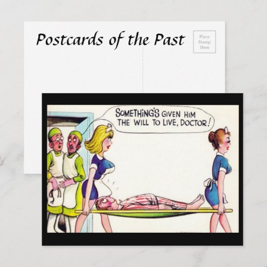 Altes Comic Postkarte (Vorne/Hinten)