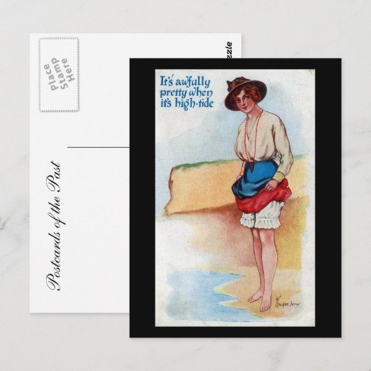 Altes Comic Postkarte - Hochzeit (Vorne/Hinten)