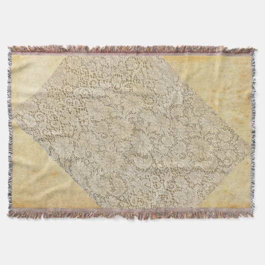 Altes Crochet Lace Floral Pattern + Ihre Ideen Decke (Vorderseite)