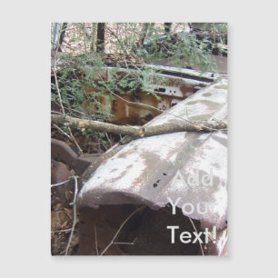 Altes Derelict Retro Car Magnetkarte