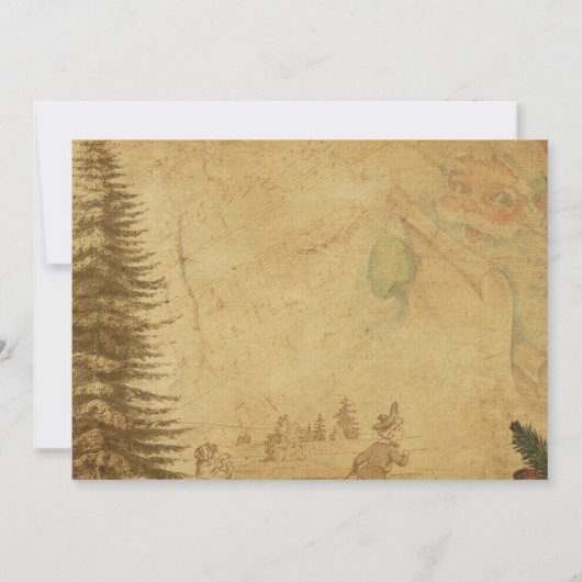 Altes Design Weihnachtsessen Einladung (Rückseite)